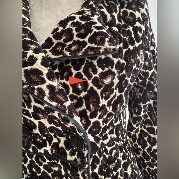 Vintage Dollhouse leopard print pea coat size juniors medium Y2K -READ LISTING - Picture 5 of 6